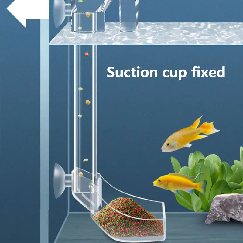 Anti-Clog Transparent Acrylic Fish Feeder Tube – Mess-Free Feeding for All Tank Types