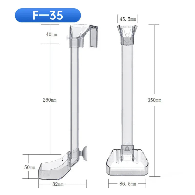Anti-Clog Transparent Acrylic Fish Feeder Tube – Mess-Free Feeding for All Tank Types