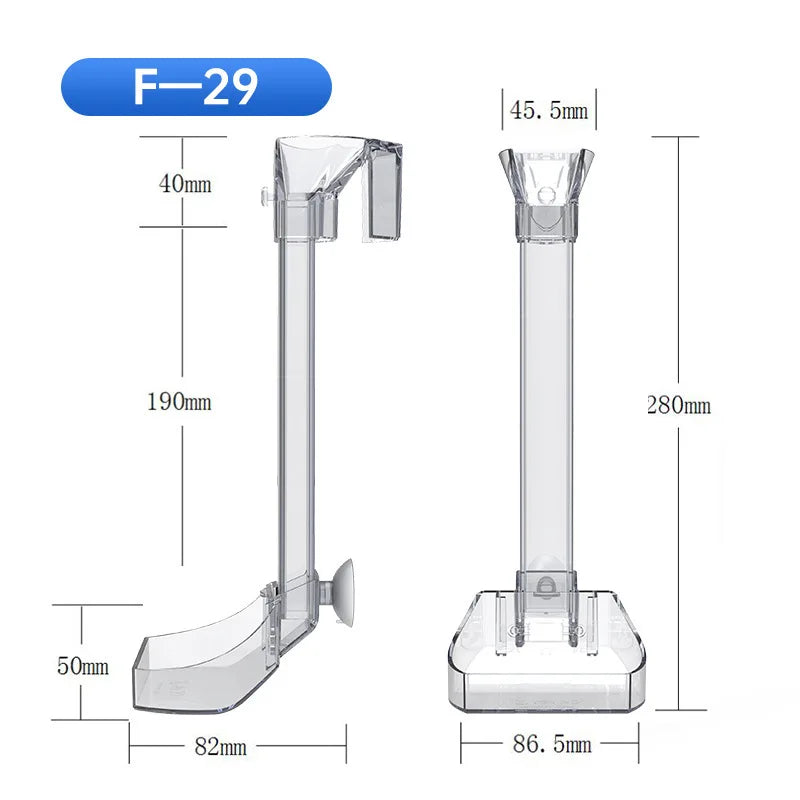 Anti-Clog Transparent Acrylic Fish Feeder Tube – Mess-Free Feeding for All Tank Types