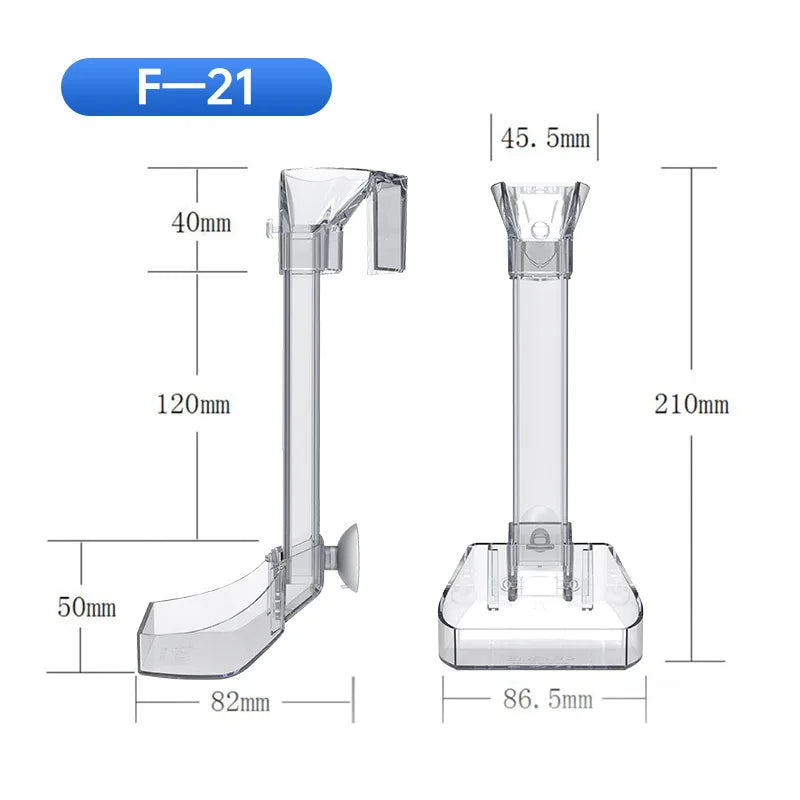 Anti-Clog Transparent Acrylic Fish Feeder Tube – Mess-Free Feeding for All Tank Types
