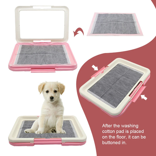 Portable Puppy Pad Holder – Indoor Dog Training Toilet Tray for Small Dogs & Cats
