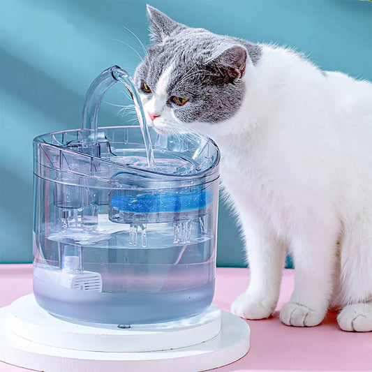 Automatic Cat Water Fountain with Motion Sensor – 2L Transparent Silent Pet Feeder
