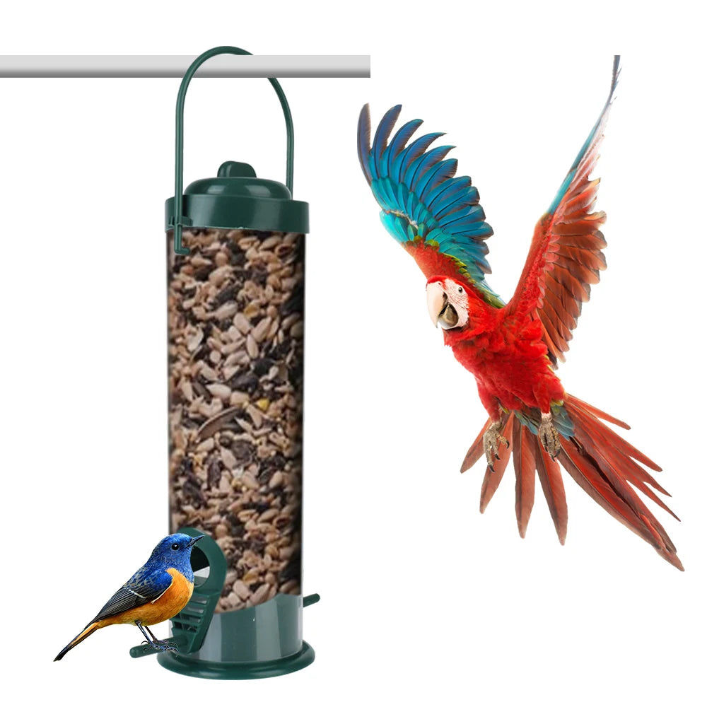 Outdoor Hanging Bird Feeder – Wild Bird Seed Dispenser for Garden & Backyard