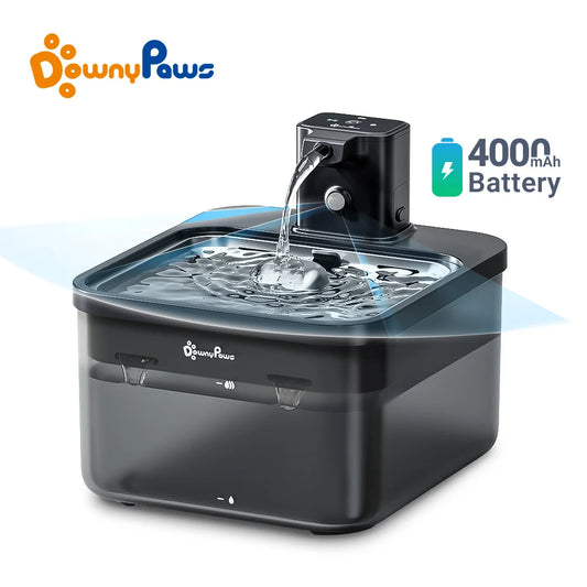 2.5L Automatic Stainless Steel Cat Water Fountain – Wireless, Silent & Hygienic
