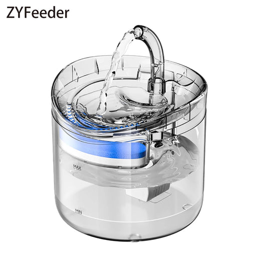 Automatic Cat Water Fountain with Motion Sensor – 2L Transparent Silent Pet Feeder