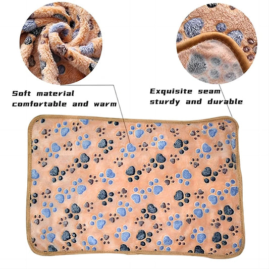 Pet Bed Mat – Soft Coral Fleece Blanket for Dogs & Cats (Handcrafted, Warm & Washable)