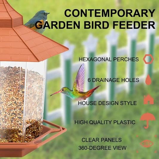 Automatic Hanging Bird Feeder – Multi-Hole Nut & Seed Dispenser for Outdoor Gardens